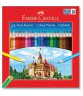 Faber-Castell Karton Kutu Boya Kalemi 24 Renk (Tam Boy)
